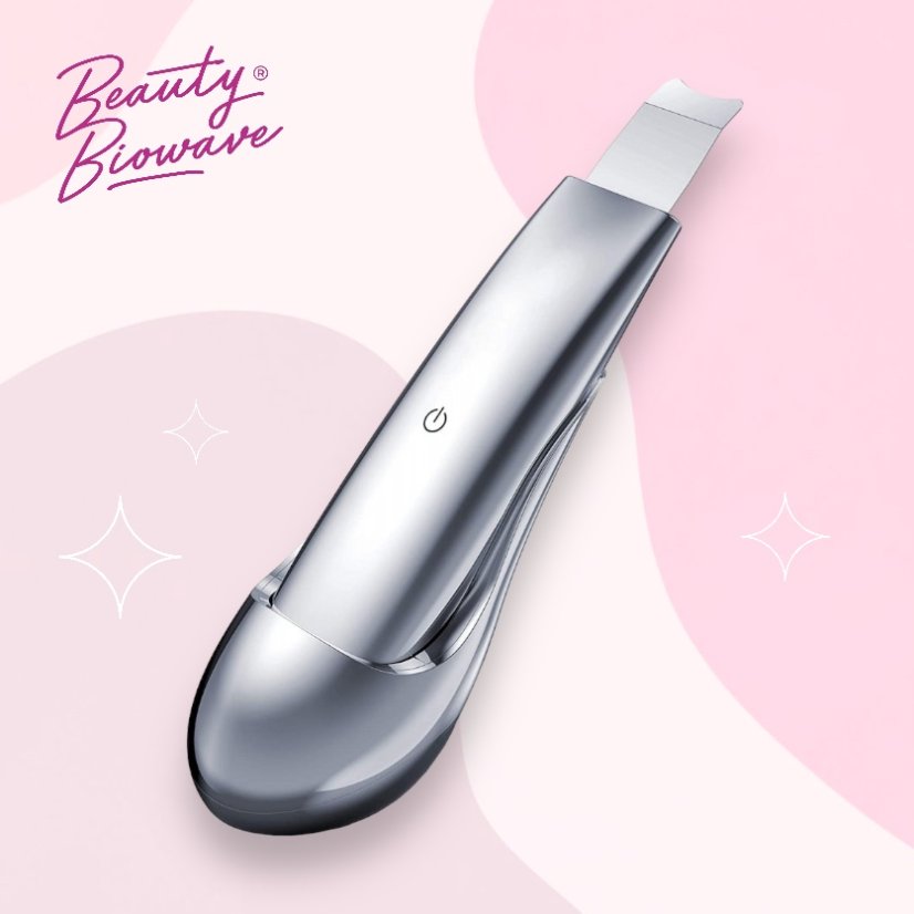 BeautyBiowave celotelovo kovová sonická špachtľa SILVER