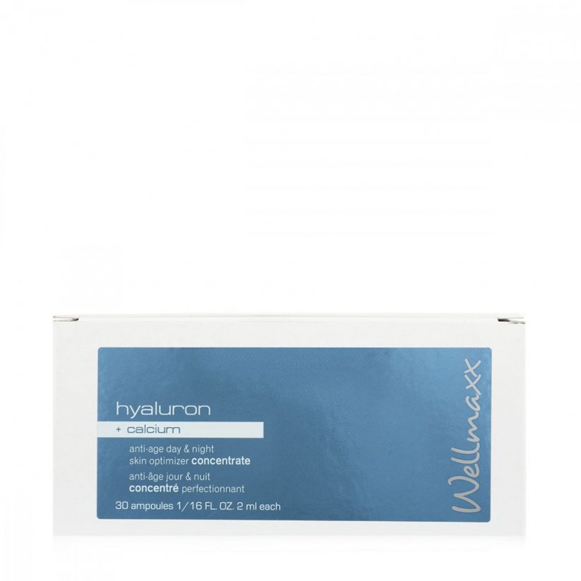 Wellmaxx Hyaluron + vápnik - koncentrát pre optimalizácíu pleti 30 x 2 ml