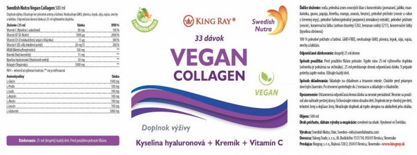 Swedish Nutra Vegan Collagen 500ml