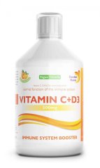 Swedish Nutra vitamín C + vitamín D3 + zinok 500 ml (podpora imunity)