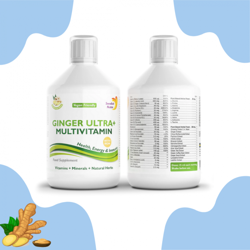 Swedish Nutra Ginger Ultra+ Multivitamin 500ml