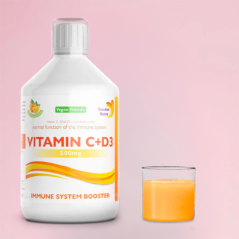 Swedish Nutra vitamín C + vitamín D3 + zinok 500 ml (podpora imunity)