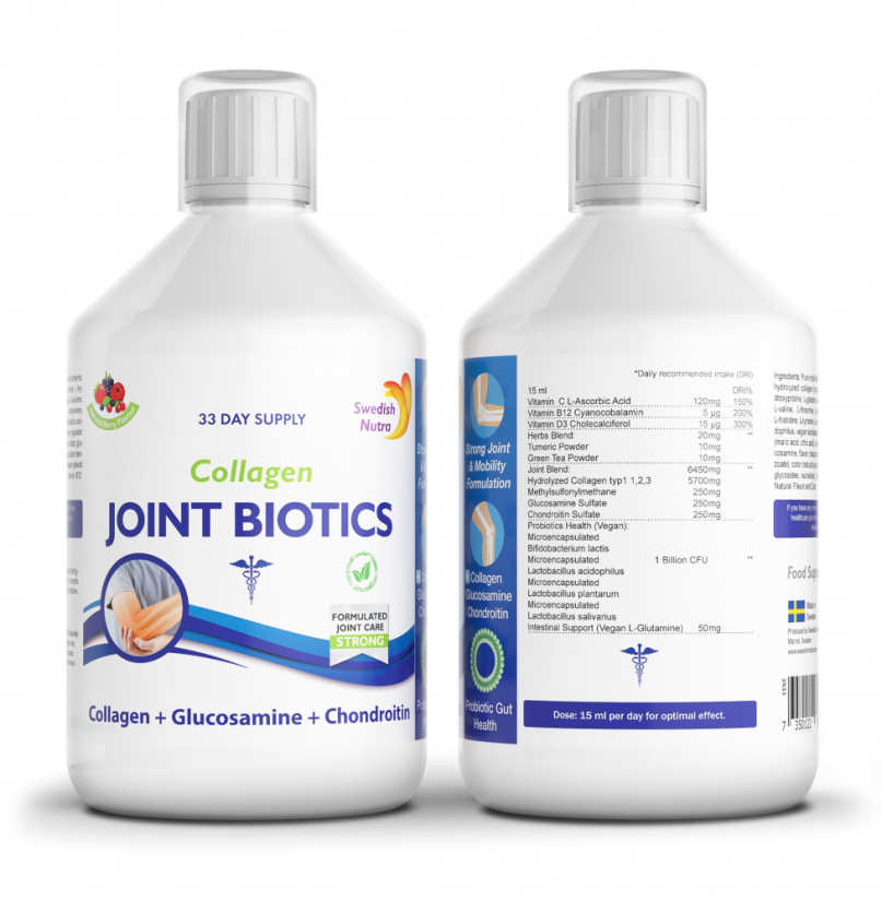 Swedish Nutra Collagen Joint Biotics (bez cukru) 500ml