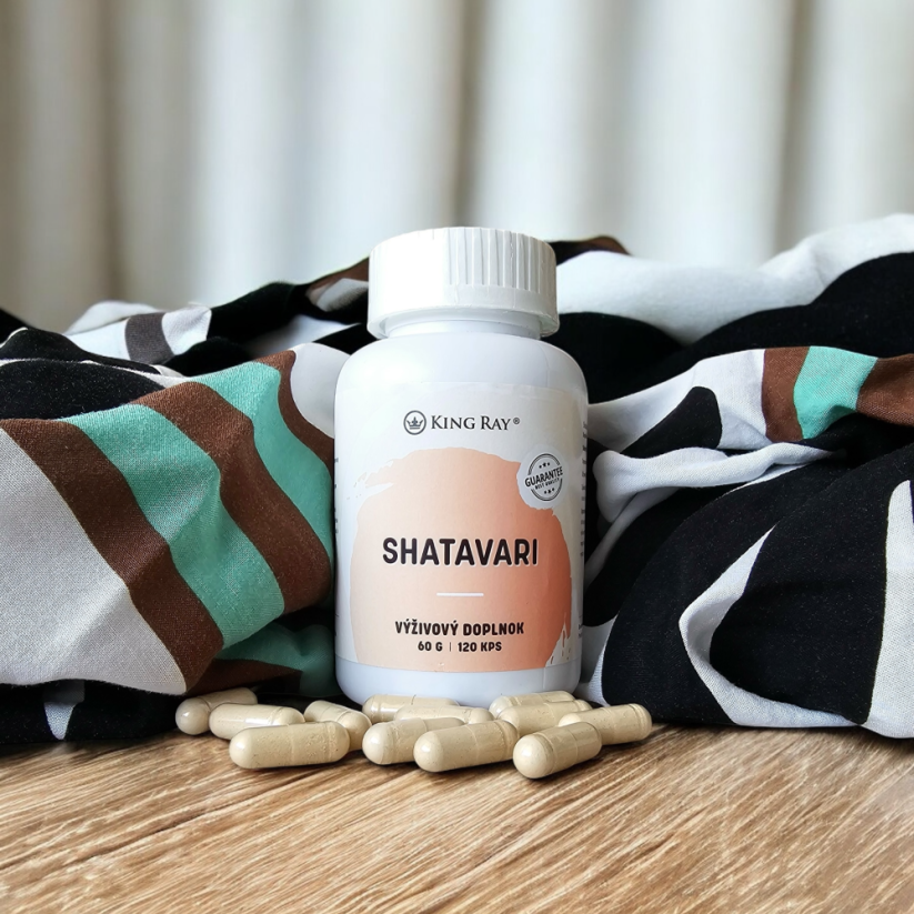 Shatavari 450mg x 120kps - rostlinný extrakt pro nutriční podporu ženského komfortu a hormonální rovnováhy