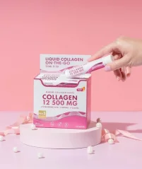 Collagen 12 500 MG On-the-Go – Tekutý morský kolagén s kyselinou hyalurónovou, retinolom a vitamínmi 30ks shoty