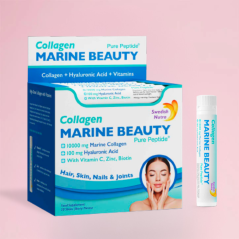 Swedish Nutra Collagen Marine Beauty 20 shotov x 25ml so sladidlami (pokožka, vlasy, nechty)