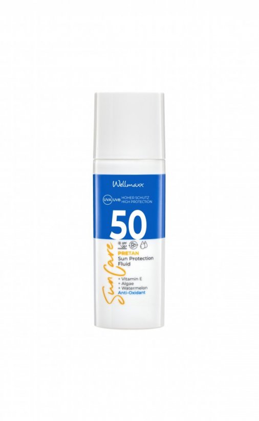 Wellmaxx Sun Care pleťový fluid SPF50, 50ml (ochrana před sluncem)