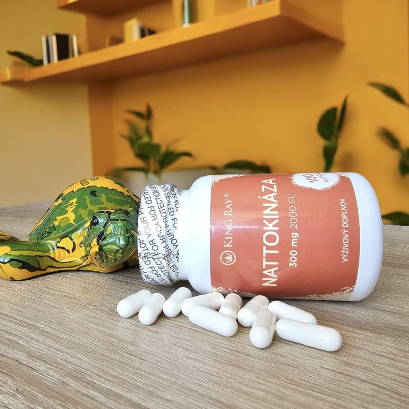 Nattokináza Kingray 300mg x 100kps (anti-trombotický účinok)