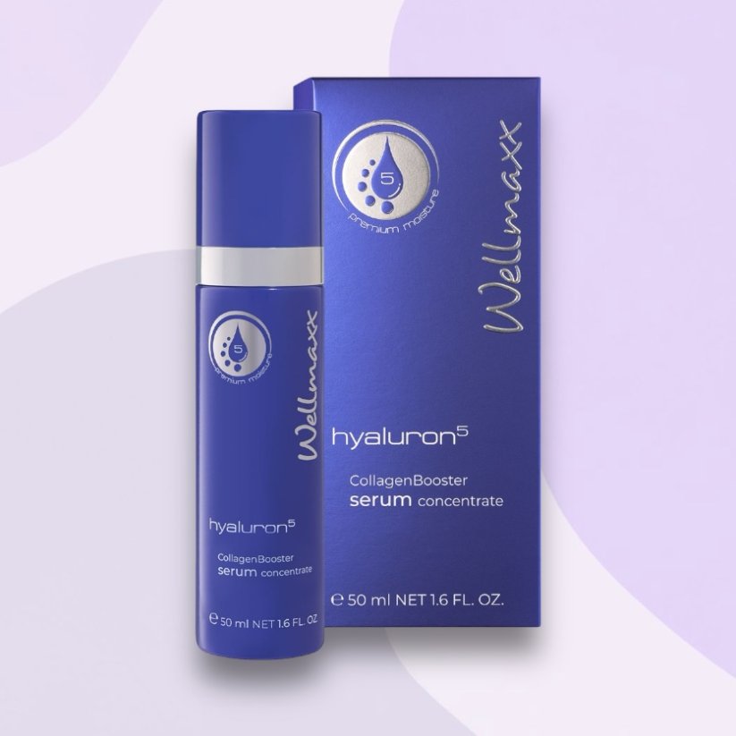 Wellmaxx Hyaluron5 Collagen Booster serum concentrate hedvábné sérum 50ml