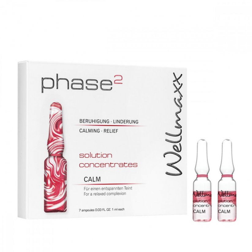 Wellmaxx Phase 2 - CALM koncentrát pre upokojenie a relaxáciu pleti 7 x 1ml