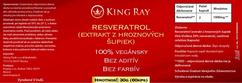 RESVERATROL (extrakt z hroznových slupek) 60kps