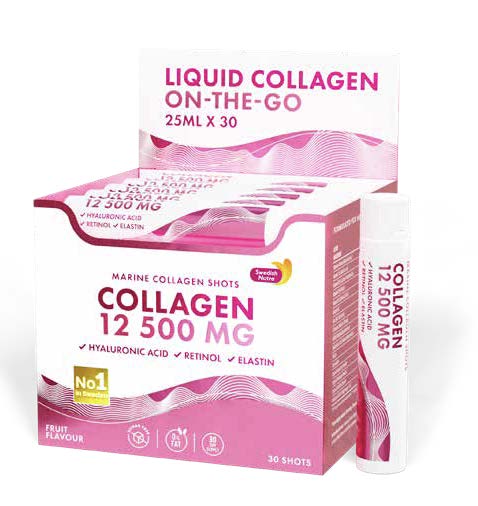 Swedish Collagen 12,500mg + elastin 500ml bez cukru - Balení / dávka počet dní: 25 ml x 20