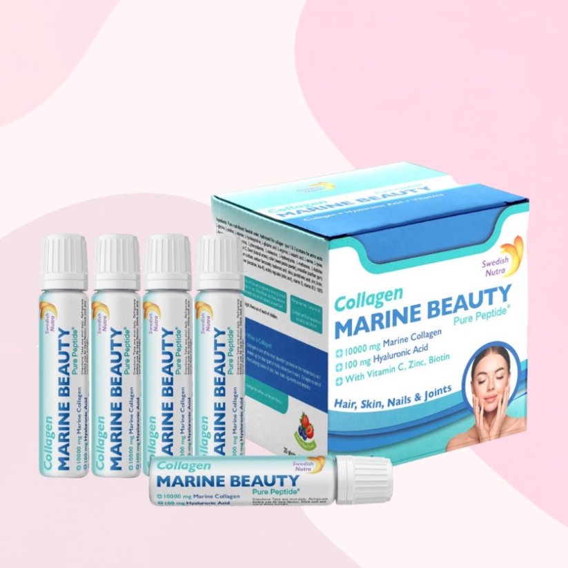 Swedish Nutra Collagen Marine Beauty rybí kolagén 10,000mg 20ks x 25ml