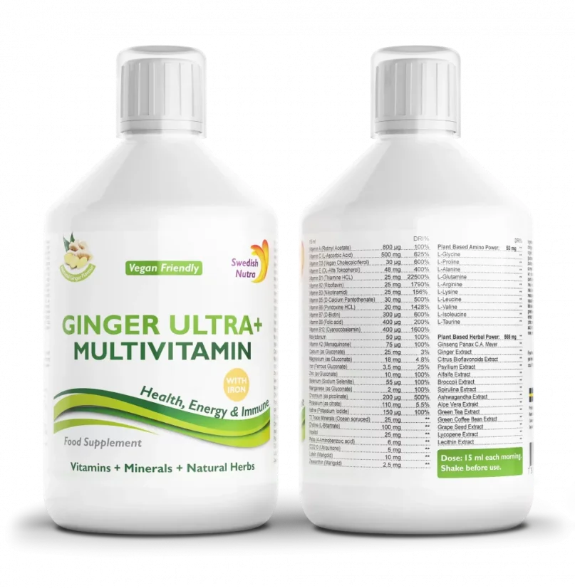 Swedish Nutra Ginger Ultra+ Multivitamin 500ml