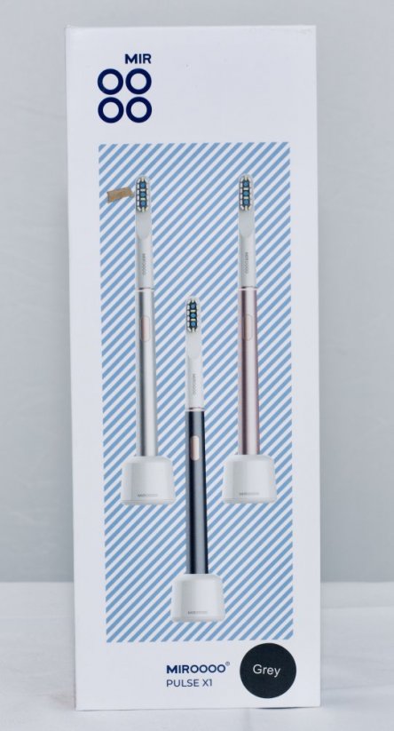 MIROOOO Elektrická sonická zubná kefka v darčekovom balení (1x telo, 1x nástavec kefky, 1x nabíjačka, 1x púzdro) - Barva: Růžová