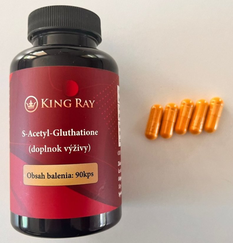 S Acetyl L Glutathione, SAG, 100 mg, 90 kapsúl - bunková výživa a anti-aging pre žiaruvú pleť - mimoriadna ponuka s produktom zľava 60%