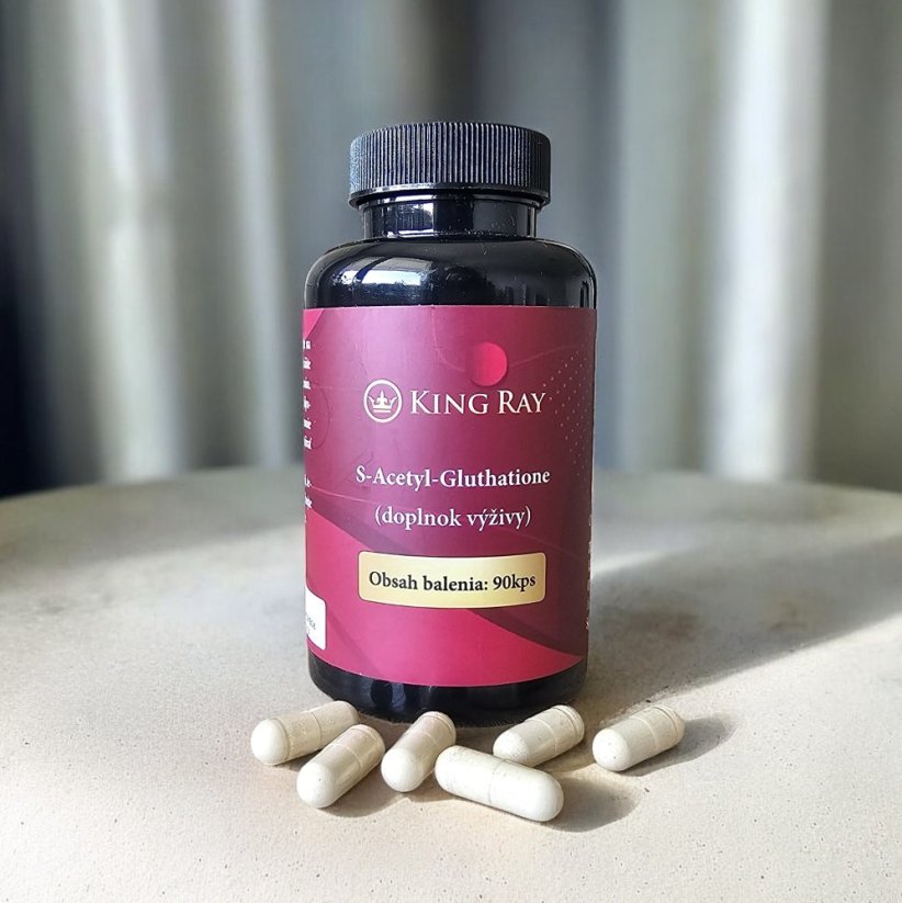 S Acetyl L Glutathione, SAG, 100 mg, 90 kapsúl - bunková výživa a anti-aging pre žiaruvú pleť - mimoriadna ponuka s produktom zľava 60%