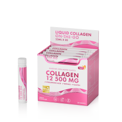 Collagen 12 500 MG On-the-Go – Tekutý mořský kolagen s kyselinou hyaluronovou, retinolem a vitamíny 20ks shoty