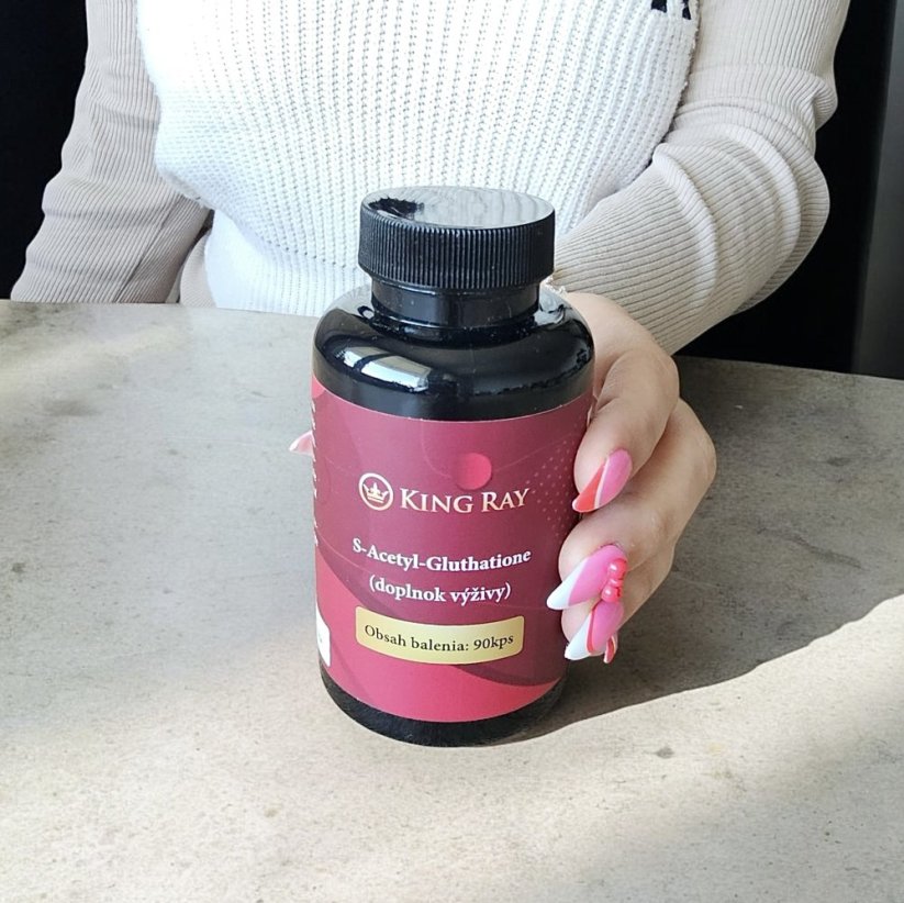 S Acetyl L Glutathione, SAG, 100 mg, 90 kapsúl - bunková výživa a anti-aging pre žiaruvú pleť - mimoriadna ponuka s produktom zľava 60%