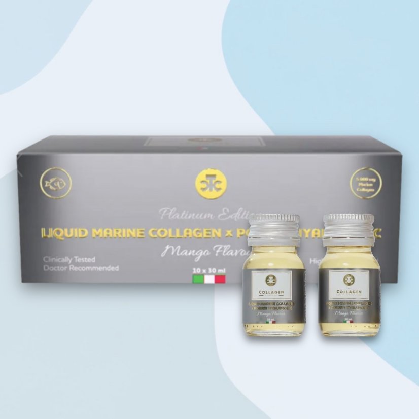 Italský kolagen s kyselinou hyaluronovou (COLLAGEN 5000mg + HYALURONIC ACID 20mg) mangová příchuť 10x30ml