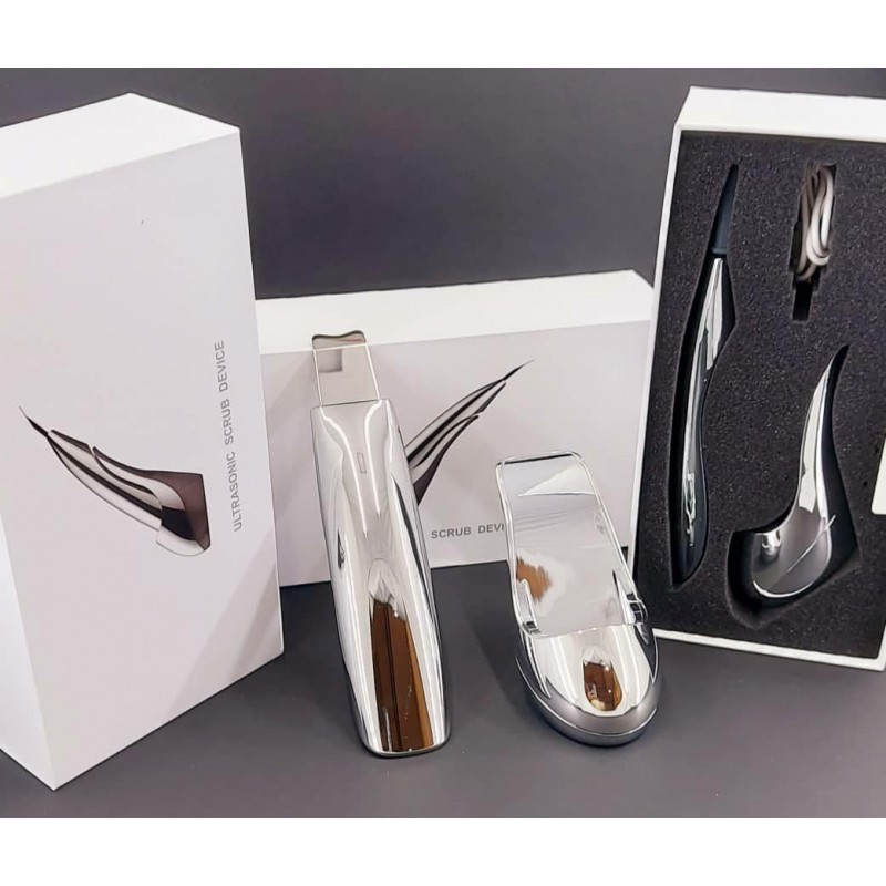 BeautyBiowave celotelovo kovová sonická špachtľa SILVER