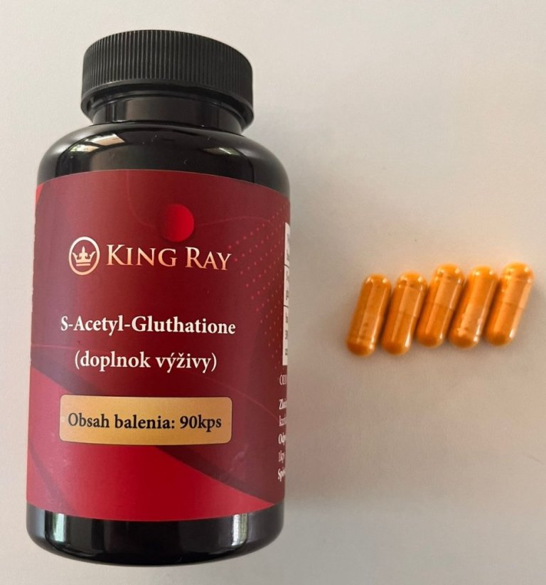 S Acetyl L Glutathione, SAG, 100 mg, 90 kapsúl - bunková výživa a anti-aging pre žiaruvú pleť - mimoriadna ponuka s produktom zľava 60%