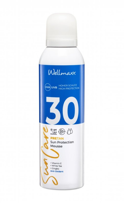 Wellmaxx Sun Care body mousse  SPF30, 200ml (ochrana před sluncem)