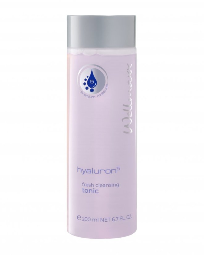 Wellmaxx Hyaluron5 fresh cleansing tonic čistiace tonikum 200ml