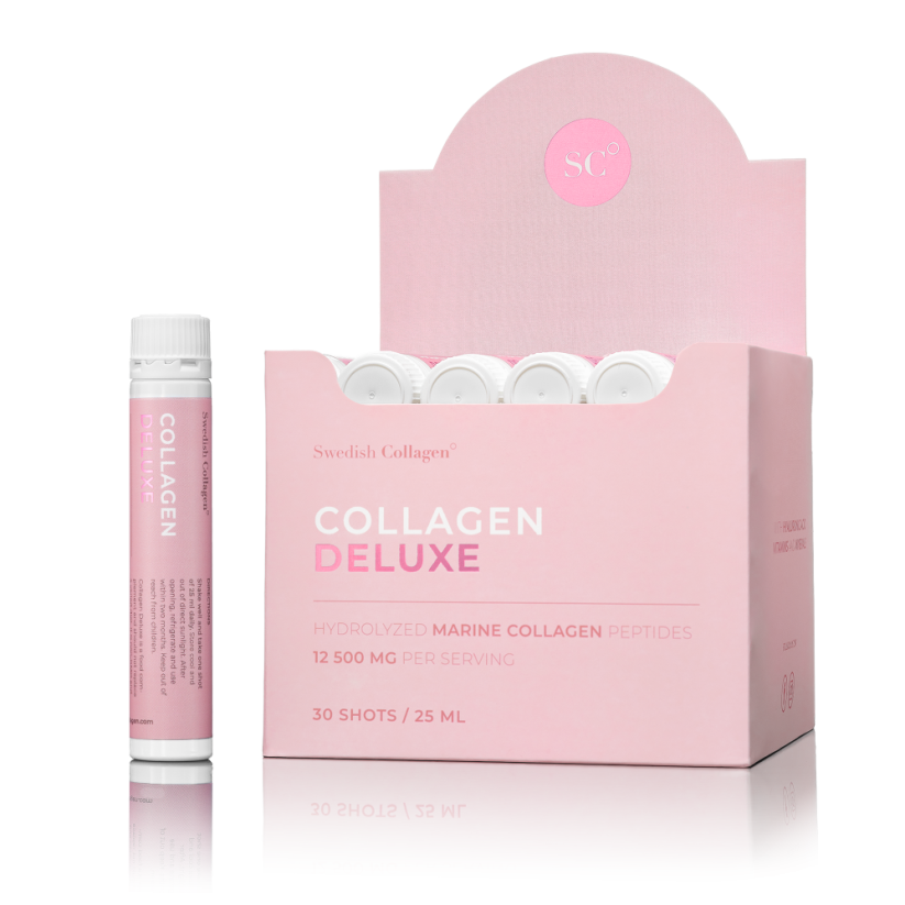 Swedish Collagen Deluxe 12500mg rybí kolagen s vitaminy 25ml x 30 lahviček (proti-vrásková kúra na 30 dní)
