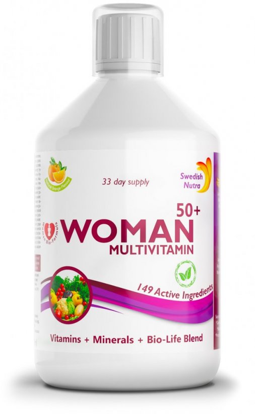 Swedish Nutra Multivitamín pre ženy WOMAN 50+ 500ml