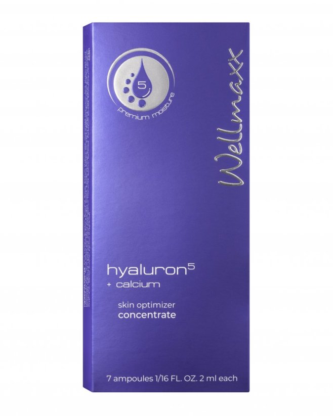 Wellmaxx Hyaluron5 + CALCIUM- koncentrát pre optimalizáciu pokožky 7x2ml