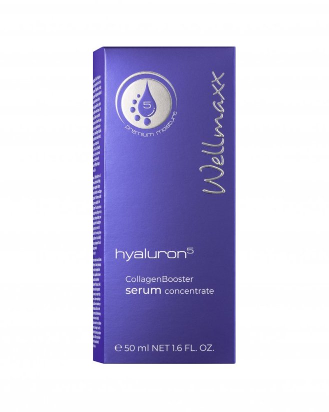 Wellmaxx Hyaluron5 Collagen Booster serum concentrate hedvábné sérum 50ml