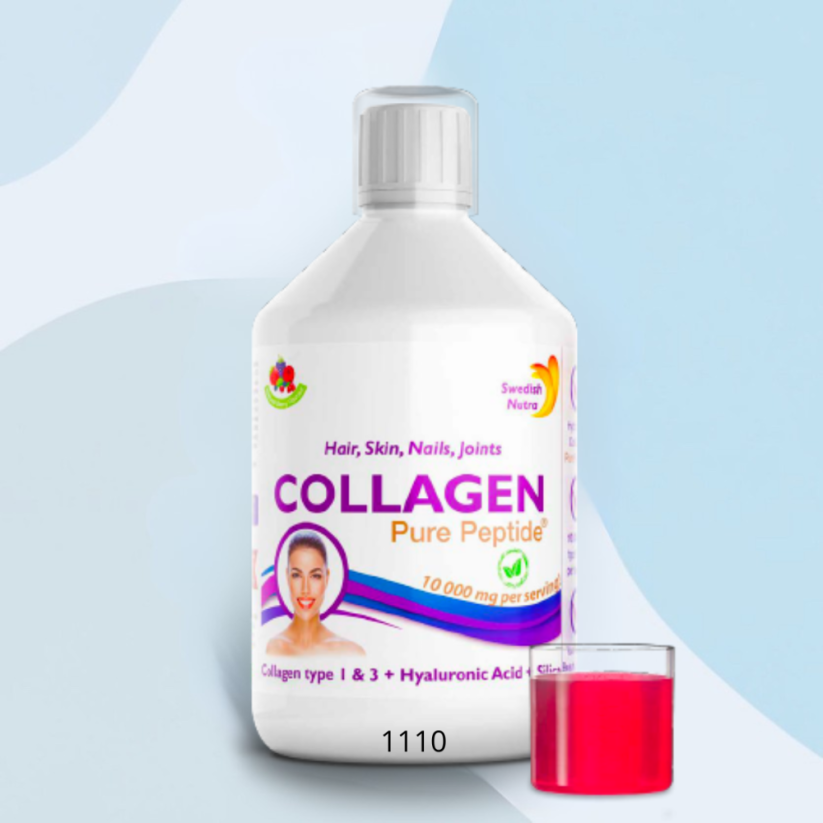 Swedish Nutra Collagen Bovine Pure Peptide hovädzí kolagén (10.000mg) 500 ml (2 varianty) - Sladká chuť - zložka u Swedish produktov: prírodný cukor z ovocia (z koncentrátu)