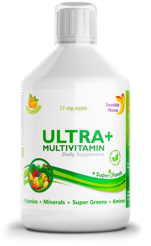 Swedish Nutra Ultra +Multivitamín Vegan 500ml