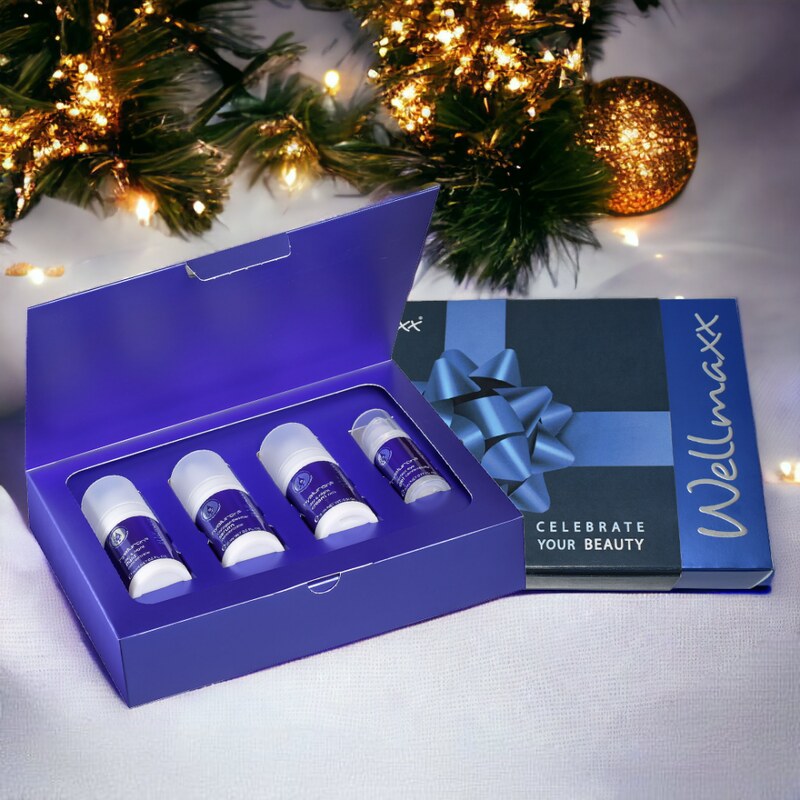 Wellmaxx Hyaluron5 - set kozmetiky 1 (Ľahký fluid, Collagen Booster sérum, očný gél, hydratačný krém) darčeková sada