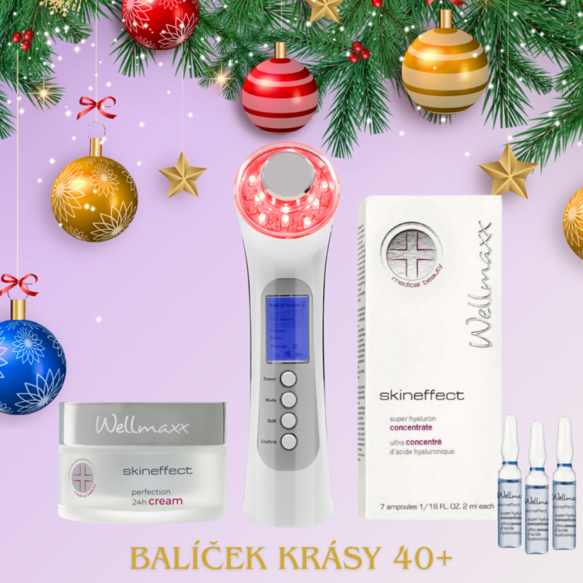 Vianočný balíček kozmetického prístroja a kozmetiky 40+