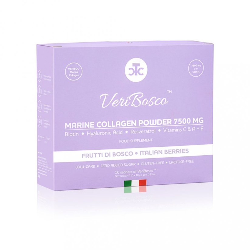 VeriBosco Marine Collagen 7500mg Forest Fruit Flavour Sachets (mořský Italský kolagen)
