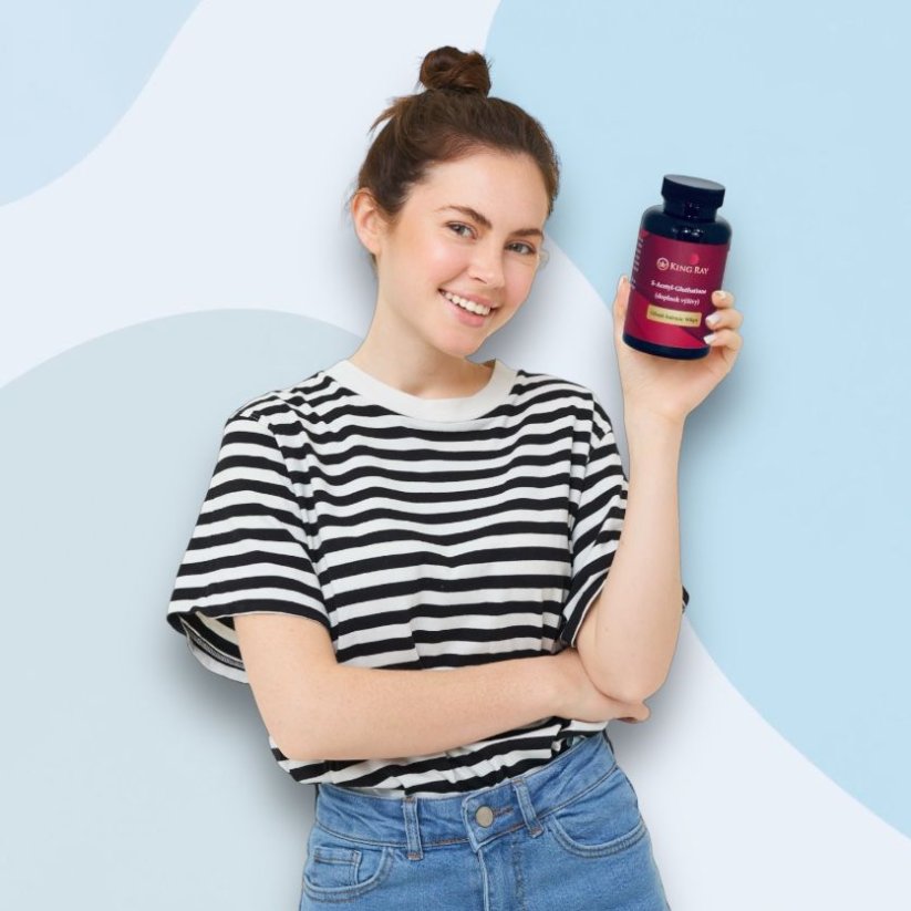 S Acetyl L Glutathione, SAG, 100 mg, 90 kapsúl - bunková výživa a anti-aging pre žiaruvú pleť - mimoriadna ponuka s produktom zľava 60%