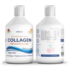 Swedish Nutra Collagen Gold Retinol 500ml (bez cukru) 12 500mg