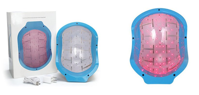 LED helma na podporu růstu vlasů