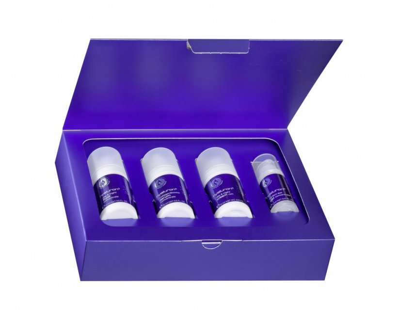 Wellmaxx Hyaluron5 - set kozmetiky 2 (Hyaluron gél, Collagen Booster sérum, očný gél, hydratačný krém) darčeková sada