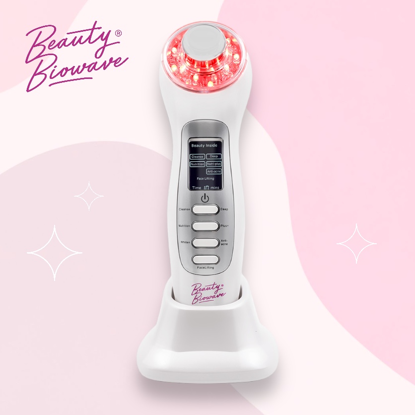 BeautyBiowave žehlička na pleť Profi 7v1 v bielej farbe